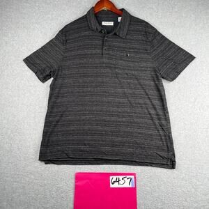 English Laundry Polo Shirt XL Gray Heather Casual Classic Pocket Mens